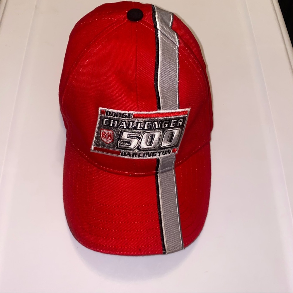 DODGE CHALLENGER 500 DARLINGTON RACEWAY ADJ. One Size CAP, RED, 100% COTTON